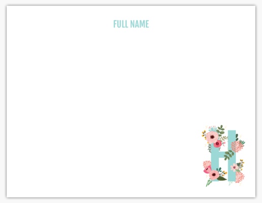 A monogram floral letter blue pink design for Theme