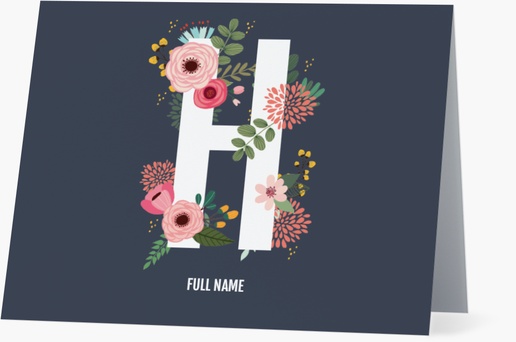 A botanicals floral letter gray white design for Theme