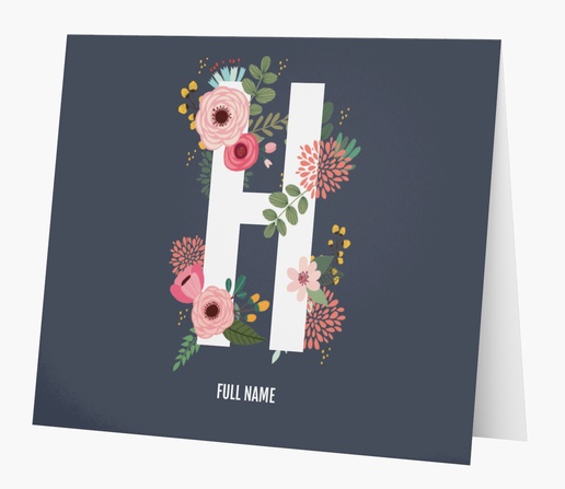A botanicals floral letter gray design for Theme