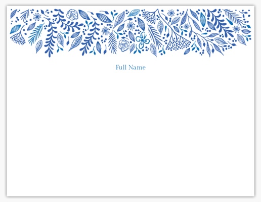 A tarjeta de recepción 양식화하는 blue design for Season