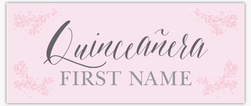 Design Preview for Quinceanera Vinyl Banners Templates, 2.5' x 6' Indoor vinyl Single-Sided