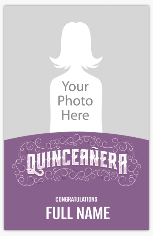 Design Preview for Quinceanera Foam Boards Templates, 11" x 17"