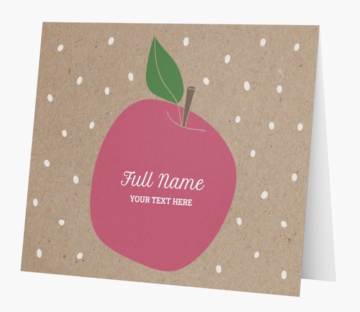 A cute apple teacher pink brown design for Theme
