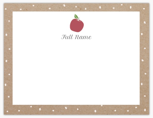 Design Preview for Education & Child Care Personalized Note Cards Templates, Flat 5.5" x 4"