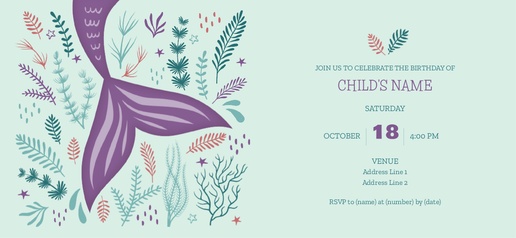Design Preview for Design Gallery: Child Birthday Invitations & Announcements, 4" x 8" Flat