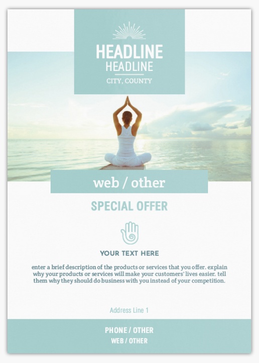 Design Preview for Design Gallery: Health & Wellness Postcards, A6 (105 x 148 mm)