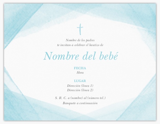 Vista previa del diseño de Galería de diseños de tarjetas e invitaciones para bautizo, Plano 13,9 x 10,7 cm