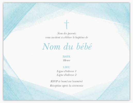 Aperçu du graphisme pour Faire-part de baptême : tous nos modèles d’invitations , Non pliées 13,9 x 10,7 cm