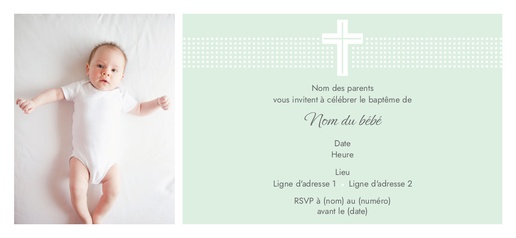 Aperçu du graphisme pour Galerie de modèles : faire-part et invitations pour bébé, Non pliées 21 x 9.5 cm