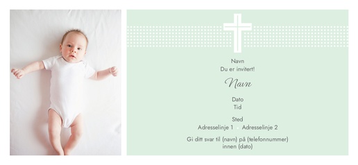 Forhåndsvisning av design for Designgalleri: Baby Invitasjoner og kort, Ensidig 21 x 9.5 cm