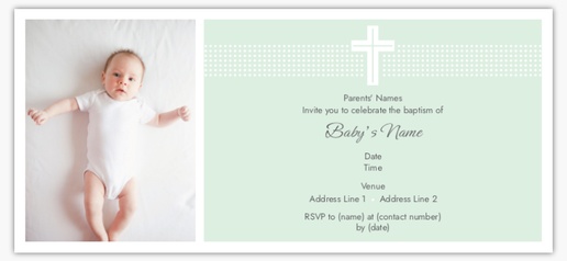 Design Preview for Baptism & Christening Invitations & Announcements Templates, 4" x 8" Flat
