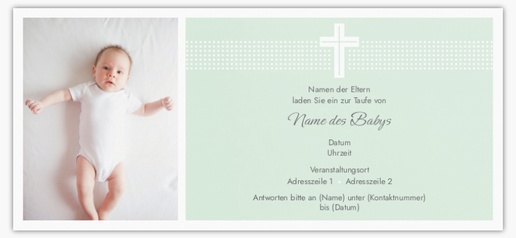 Designvorschau für Einladungen zur Taufe und anderen religiösen Anlässen, 21 x 9.5 cm