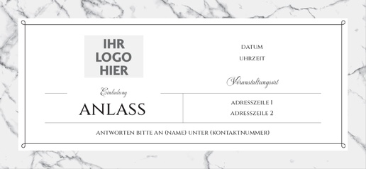 Designvorschau für Vorlagen für Einladungen und Ankündigungen, Flach 21 x 9.5 cm