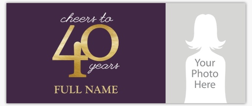A cheers to 40 years adult birthday purple gray design for Milestone Birthday with 1 uploads