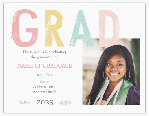 Design Preview for Design Gallery: Graduation Party Invitations & Announcements, Flat 13.9 x 10.7 cm