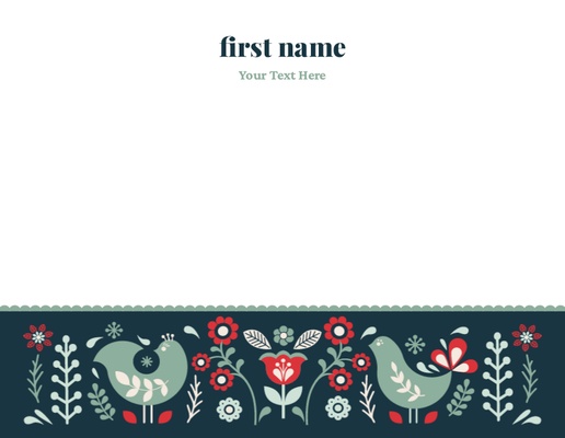 Design Preview for Design Gallery: Vintage Personalized Note Cards, Flat 5.5" x 4"