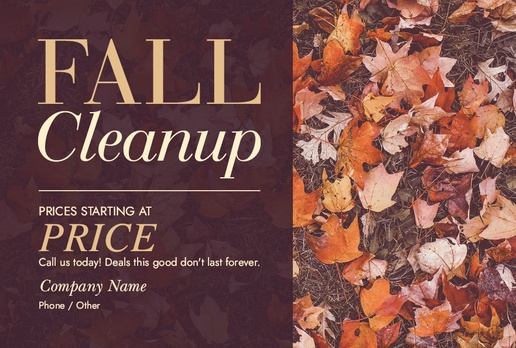 A fall landscaping clean up brown design for General Party