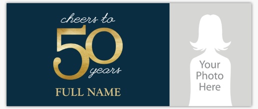 A gold and blue 50th black cream design for Elegant with 1 uploads
