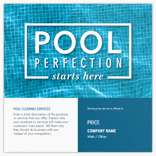 Design Preview for Design Gallery: Pool & Spa Care Postcards, Square (210 x 210 mm)