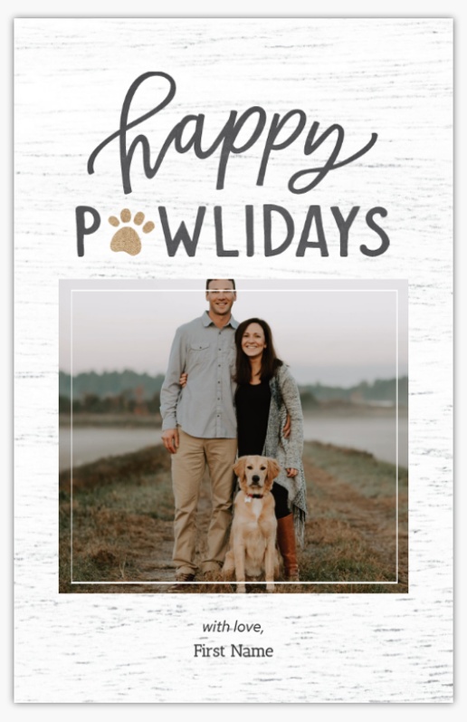 Design Preview for Pets Christmas Cards Templates, Flat 4.6" x 7.2" 