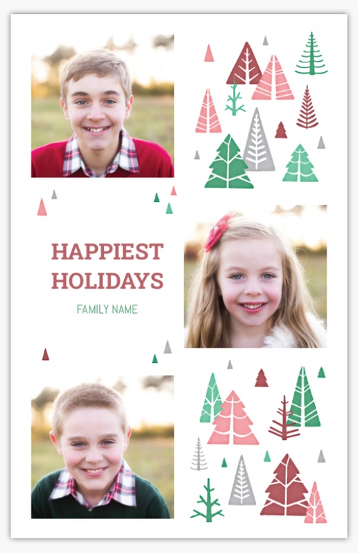 A fun 3 photos white gray design for Holiday with 3 uploads