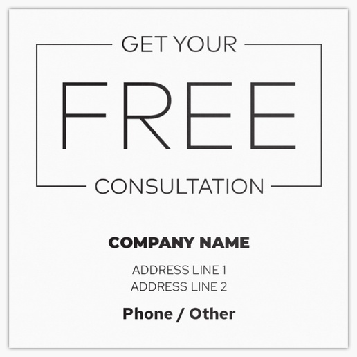 Design Preview for Design Gallery: Business Services Postcards, Square (148 x 148 mm)