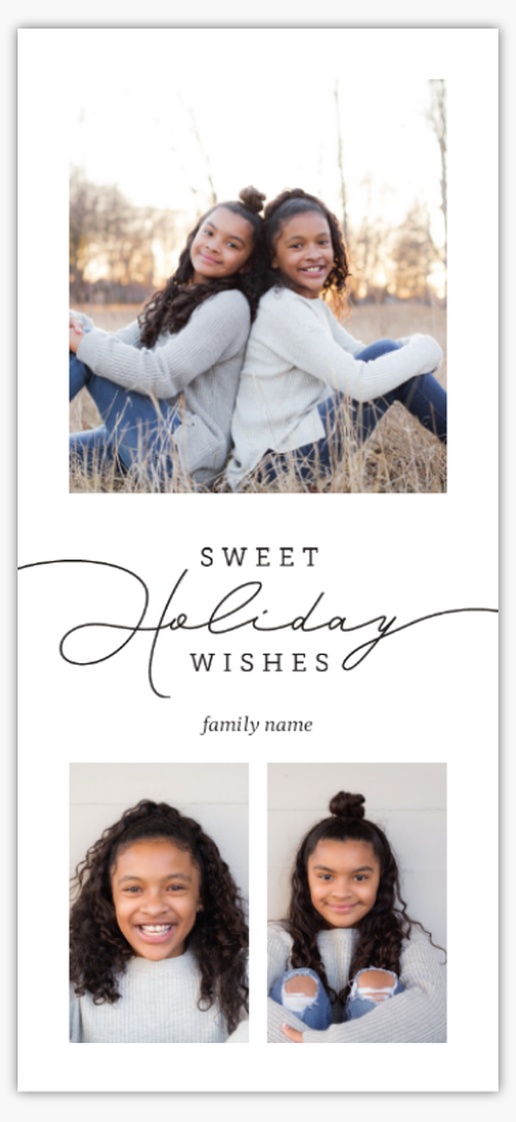 A holiday collage white design for Elegant with 3 uploads