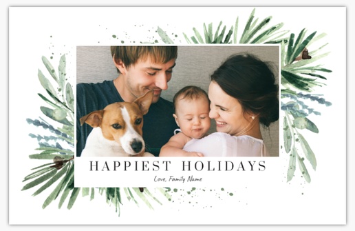 A 1 image greenery frame white cream design for Holiday with 1 uploads