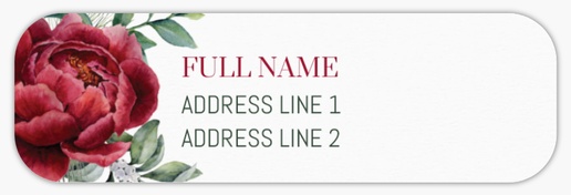 Design Preview for Design Gallery: Florals & Greenery Return Address Labels, White Paper