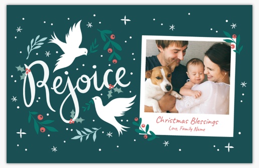 Design Preview for Religious Christmas Cards Templates, Flat 4.6" x 7.2" 