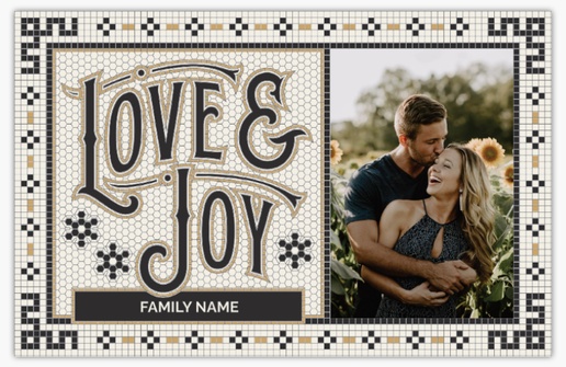 Design Preview for Design Gallery: Newly Married Christmas Cards, Flat 4.6" x 7.2" 
