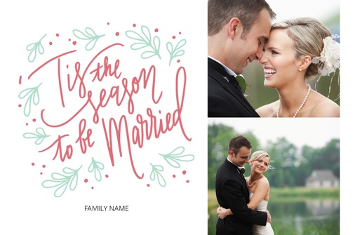 A wedding holiday card new2019 white design for Theme with 2 uploads