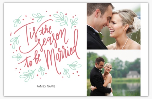 A wedding holiday card new2019 white gray design for Theme with 2 uploads