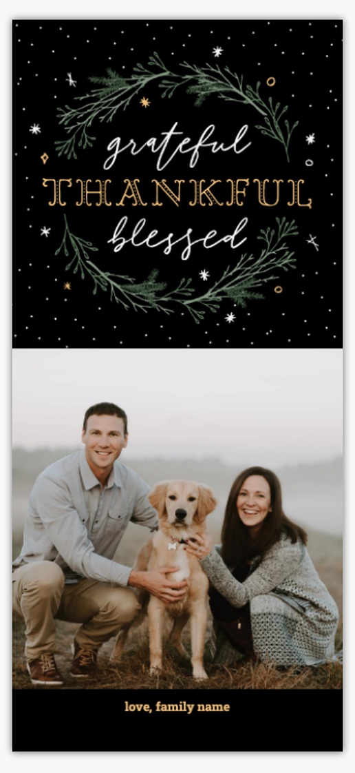 A rustic photo black gray design for Holiday with 1 uploads