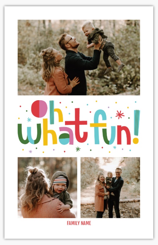 A photo colorful type white orange design for Holiday with 3 uploads