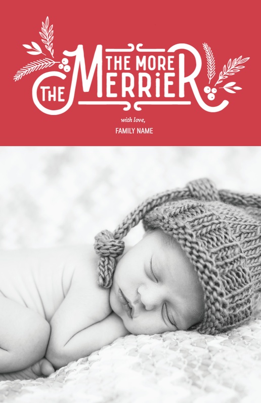 A christmas birth announcement christmas red pink design for Christmas with 1 uploads