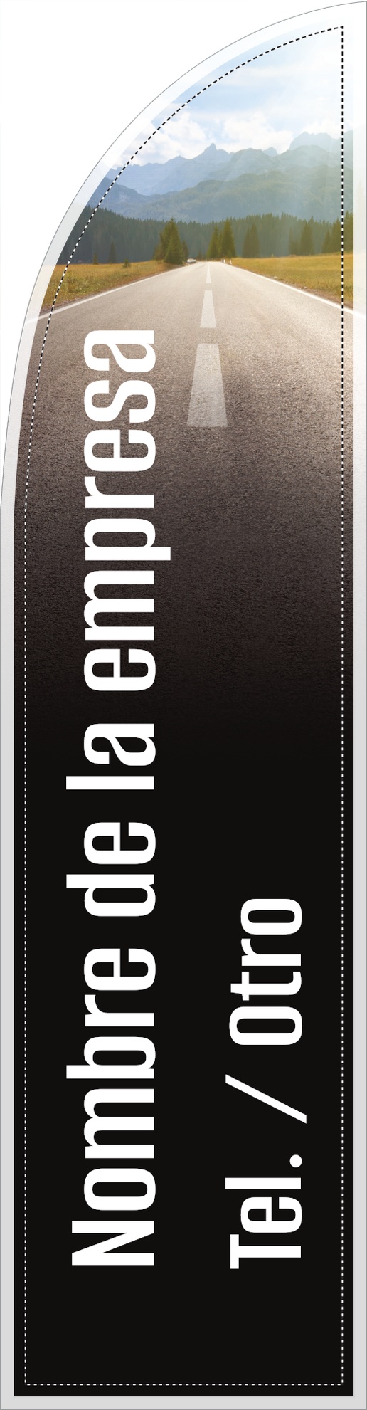 Un lámina オープンロード diseño negro blanco
