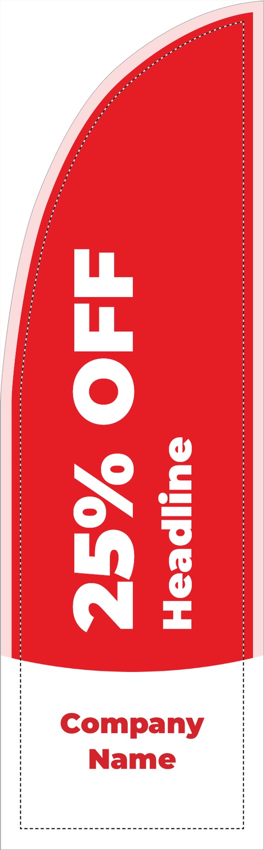 A vertical semi annual sale red white design
