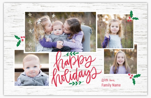A 3 picture rustic white pink design for Holiday with 4 uploads
