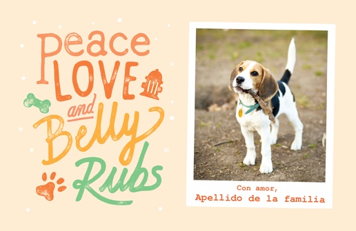Un tarjeta de vacaciones para mascotas mascotas diseño crema naranja para Tema con 1 imágenes