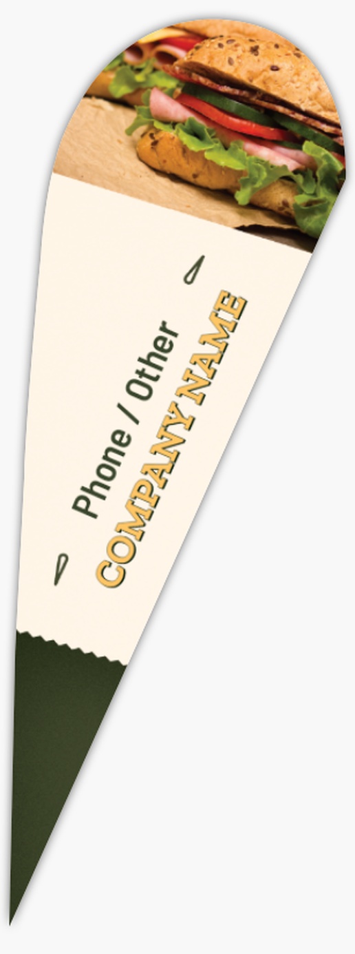 Design Preview for Organic Food Stores Flags Templates, 13' Teardrop Double Sided
