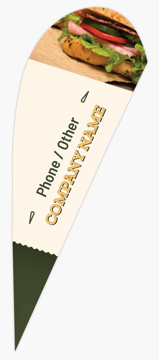 Design Preview for Food Catering Flags Templates, 7.5' Teardrop Double Sided