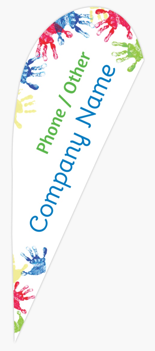 Design Preview for Health & Wellness Flags Templates, 7.5' Teardrop Double Sided