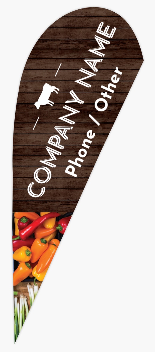 Design Preview for Agriculture & Farming Flags Templates, 7.5' Teardrop Single Sided