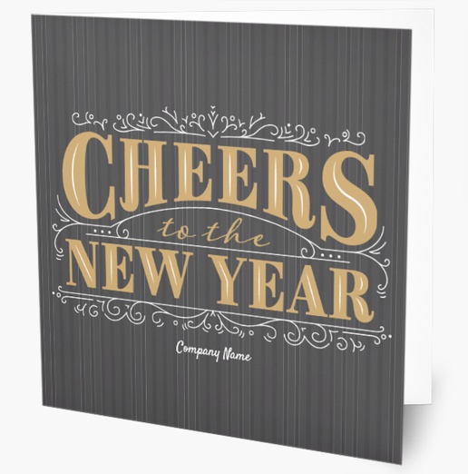 A happy new year typography black gray design for Business