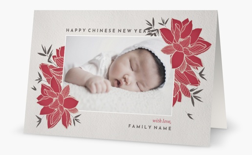 A new2019 floral white brown design for Lunar New Year with 1 uploads
