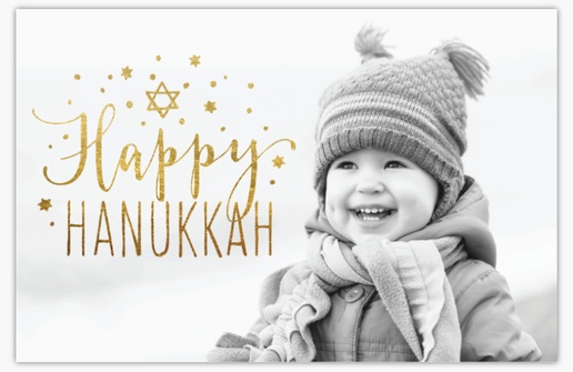 Design Preview for Hanukkah Cards: Designs and Templates, Folded 4.6" x 7.2" 