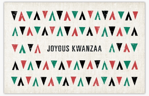 Design Preview for Kwanzaa Christmas Cards Templates, Folded 4.6" x 7.2" 