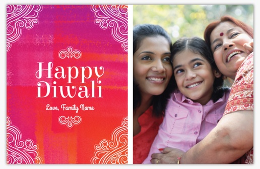A colorful 1 photos red pink design for Diwali with 1 uploads