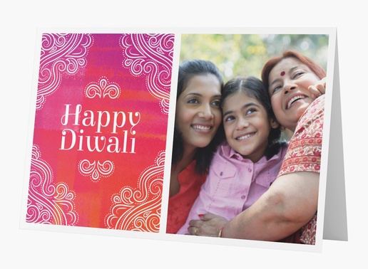 A new2019 elaborate red pink design for Diwali with 1 uploads